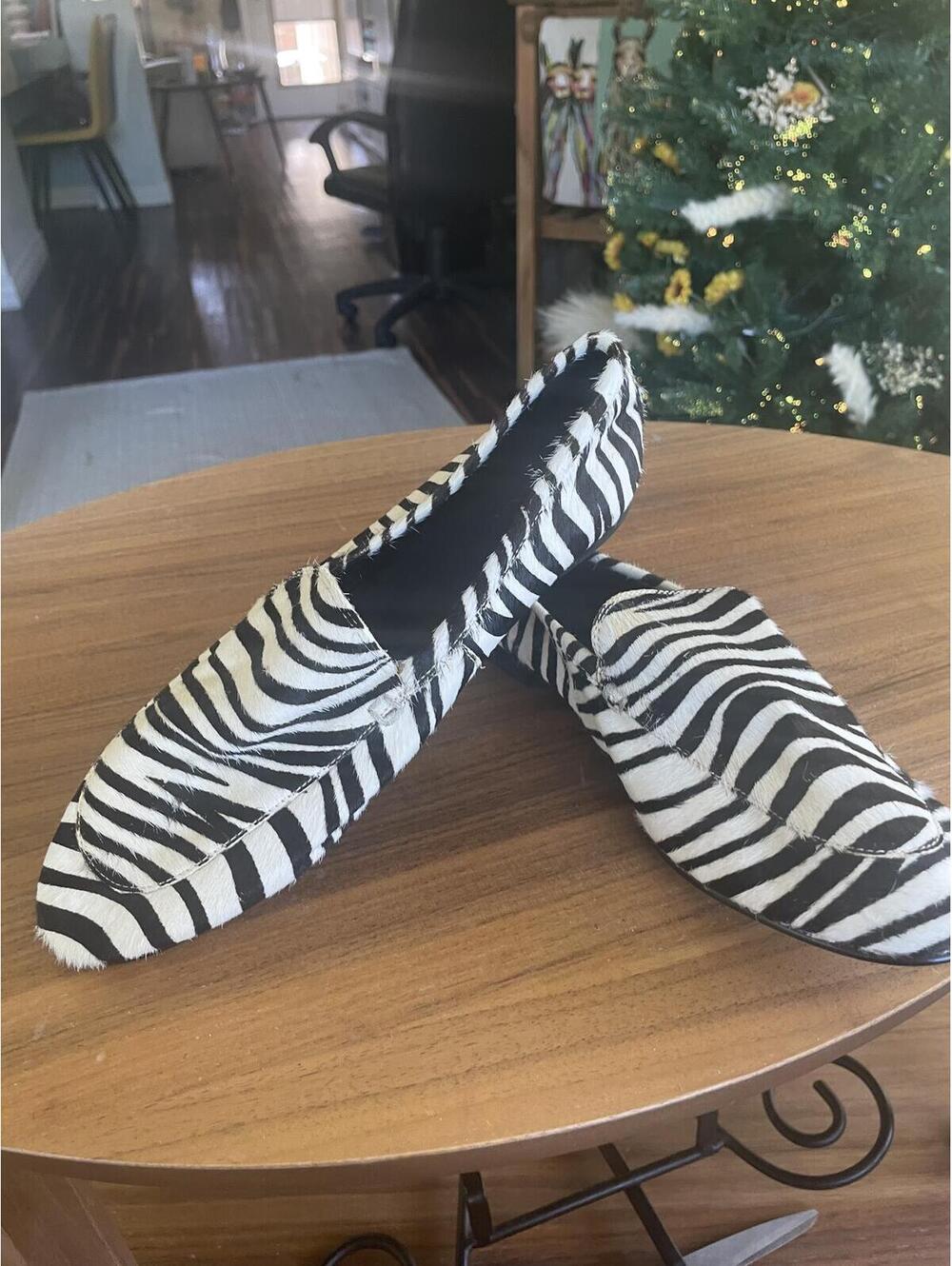 Banana Republic Zebra Loafers Size 8